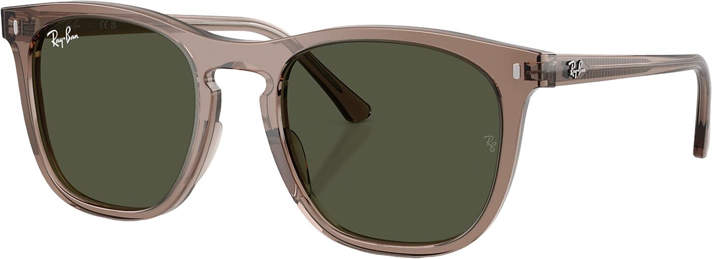 Product image for RB2210 Sunglasses - Polished Transparent Light Brown - Green Lens - Unisex
