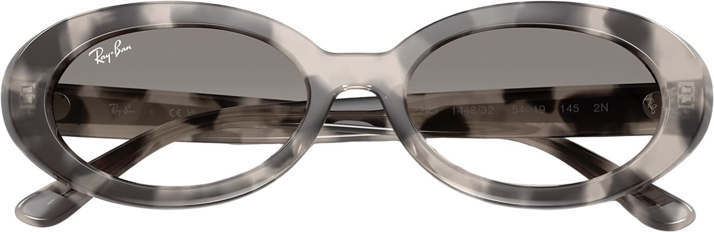 Product gallery image number 5 for product RB2223 Sunglasses - Polished Opal Grey Havana - Clear Gradient Grey Lens - Women's
