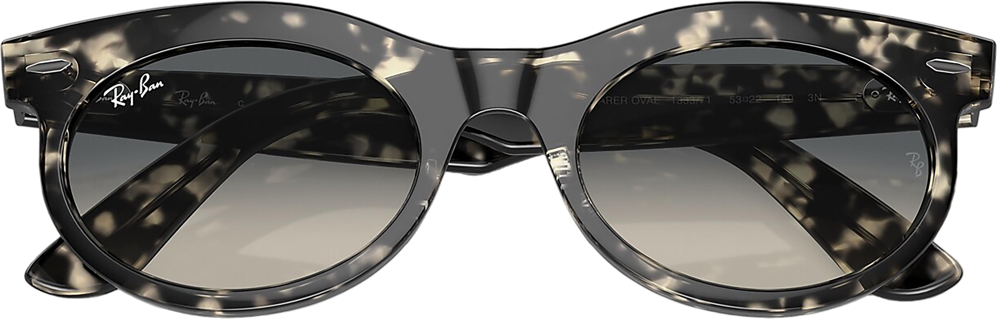 Product gallery image number 3 for product Wayfarer Oval Sunglasses - Polished Grey Havana - Grey Lens - Unisex