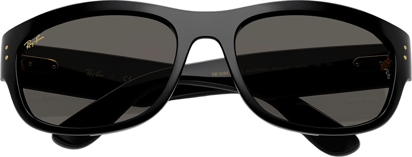 Product gallery image number 4 for product Mega Balorama Blacked Out Sunglasses - Polished Black - Ultra Black Lens - Unisex