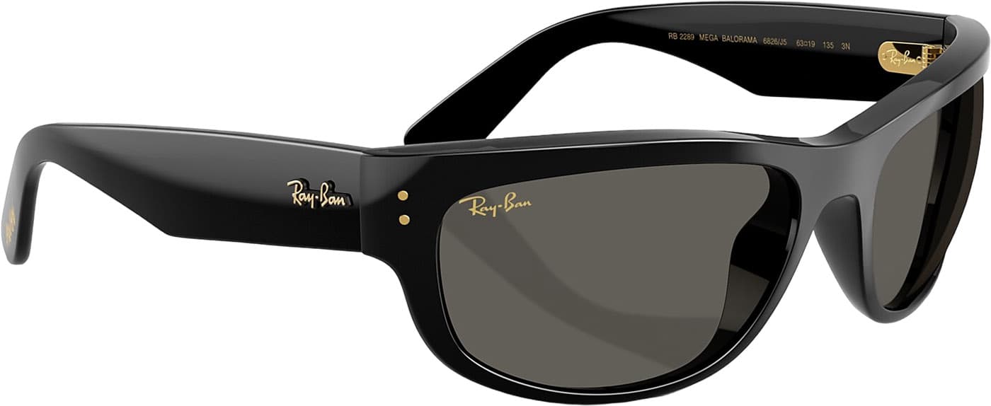 Product gallery image number 7 for product Mega Balorama Blacked Out Sunglasses - Polished Black - Ultra Black Lens - Unisex