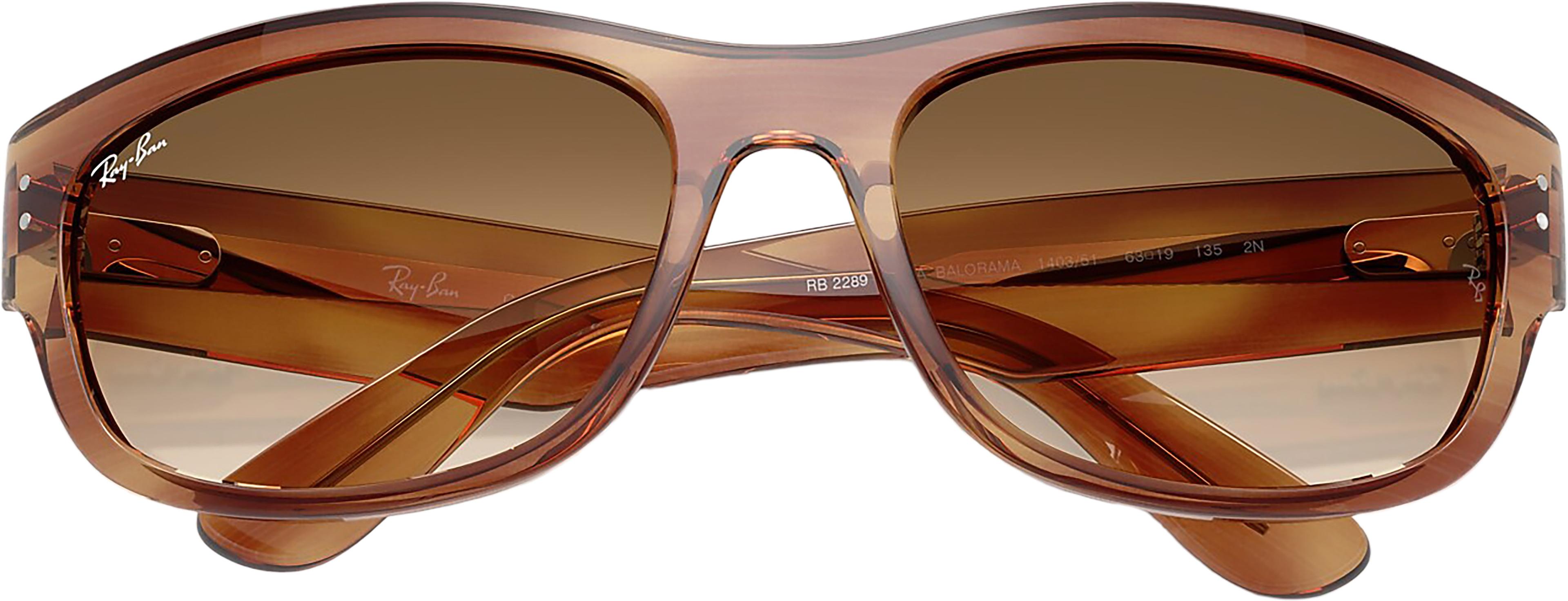 Product gallery image number 5 for product Mega Balorama Sunglasses - Polished Striped Brown - Clear Gradient Brown Lens - Unisex