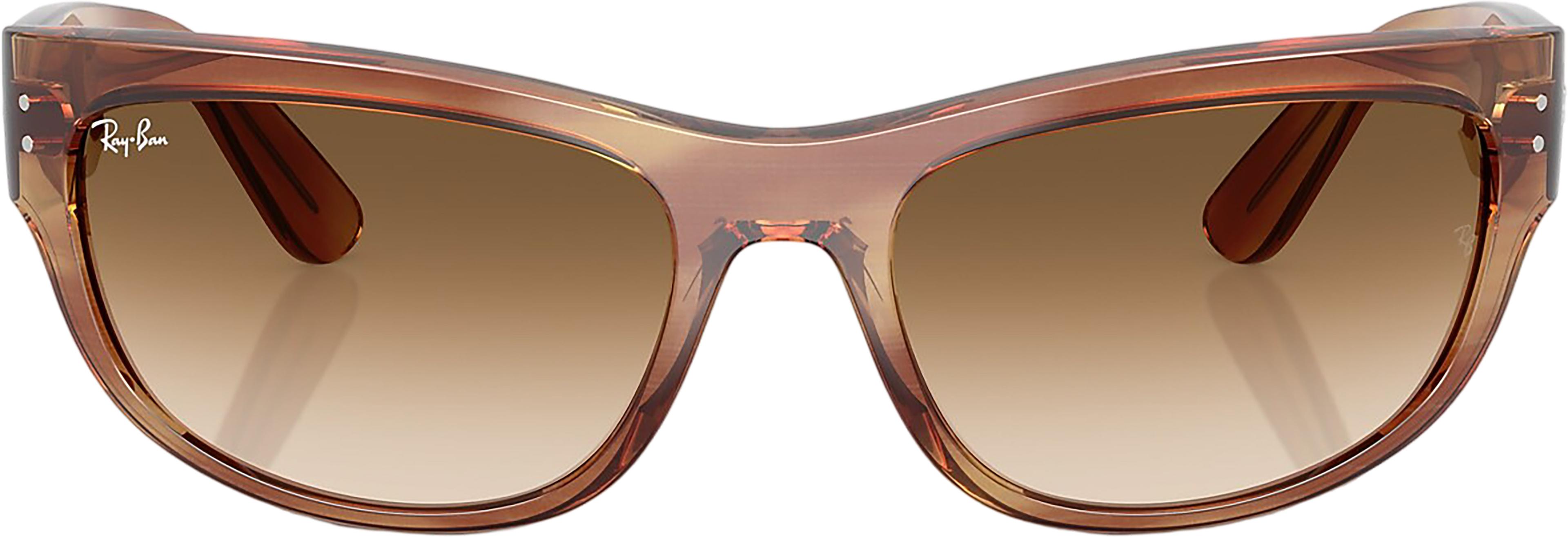 Product gallery image number 3 for product Mega Balorama Sunglasses - Polished Striped Brown - Clear Gradient Brown Lens - Unisex