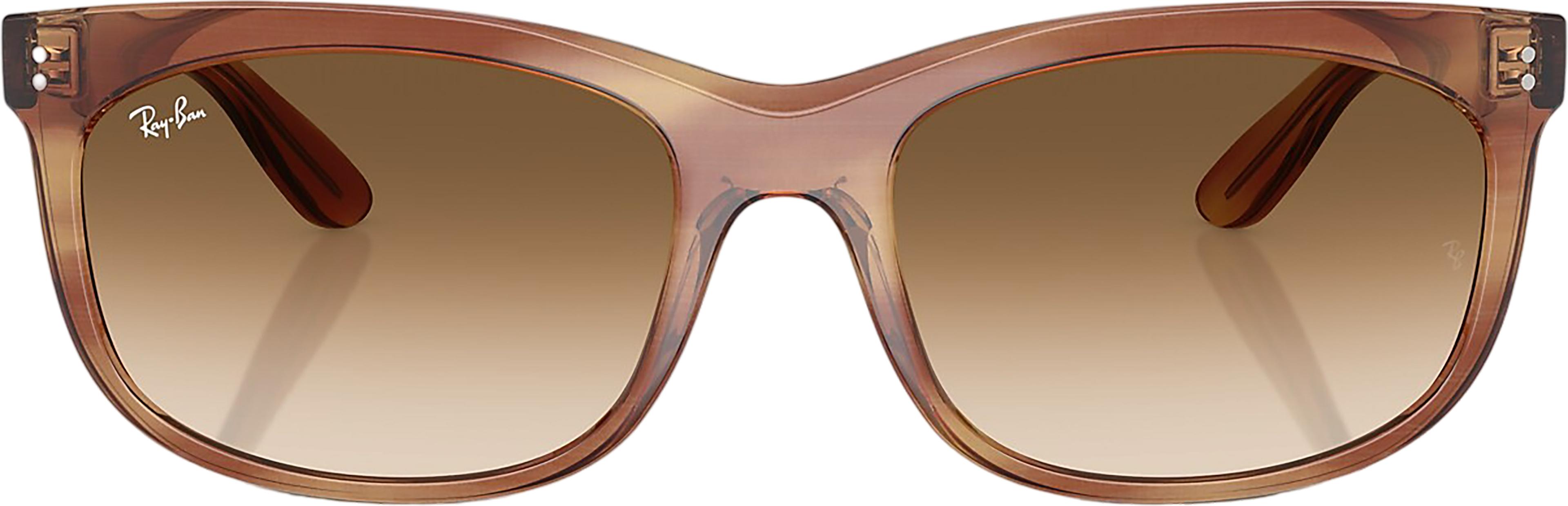 Product gallery image number 5 for product Balorette Sunglasses - Polished Striped Brown - Clear Gradient Brown Lens - Unisex