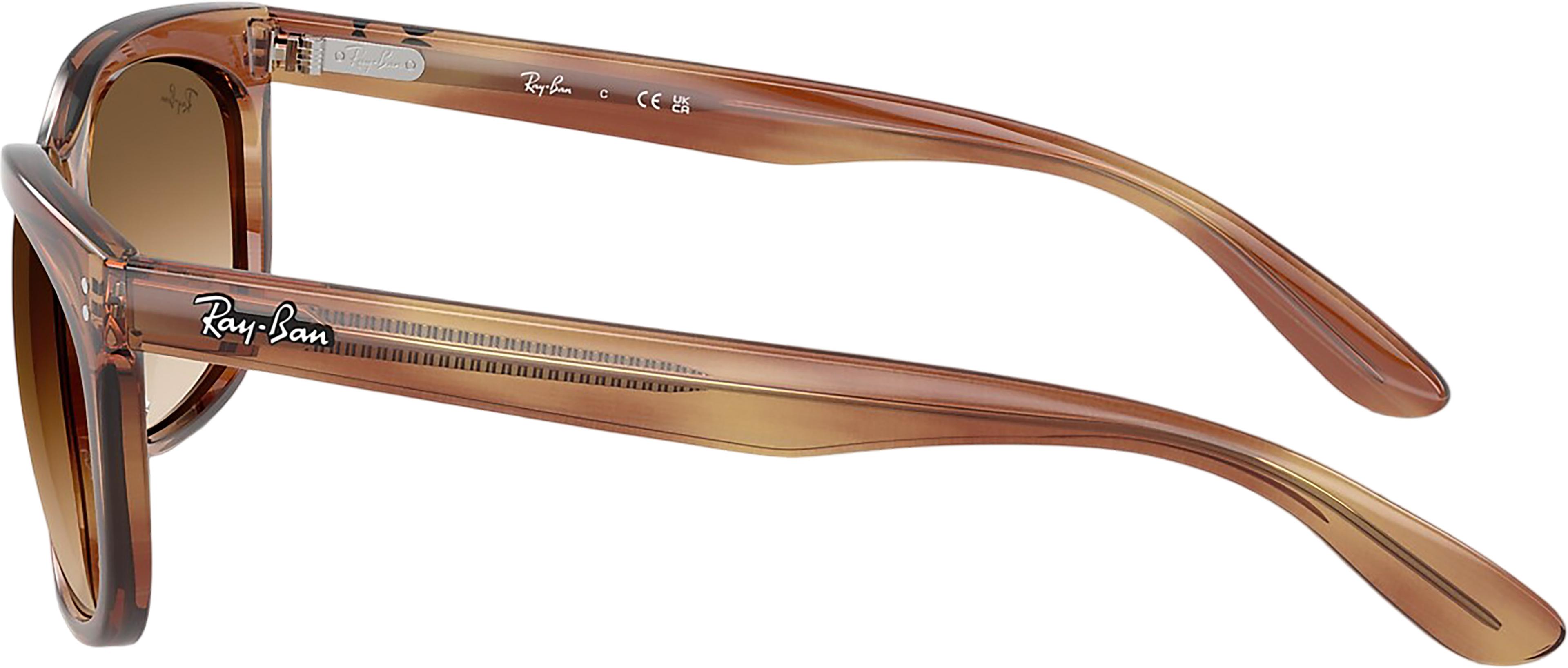Product gallery image number 2 for product Balorette Sunglasses - Polished Striped Brown - Clear Gradient Brown Lens - Unisex