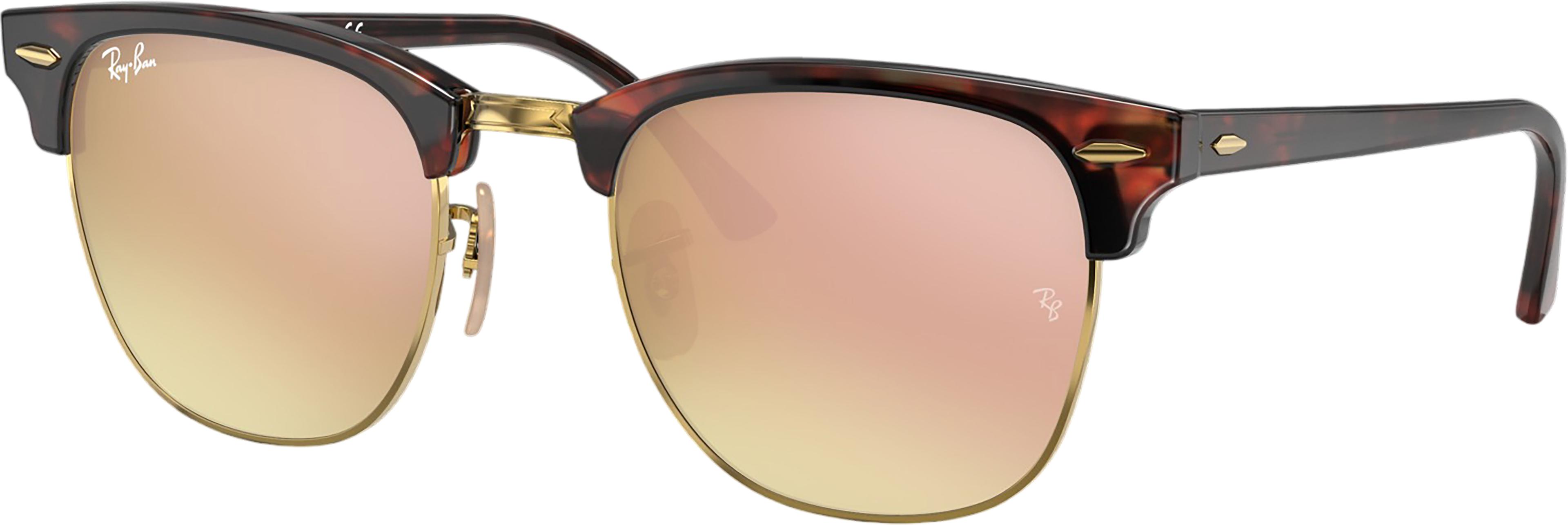 Product image for Clubmaster Sunglasses - Polished Red Havana - Copper Flash Lens - Unisex