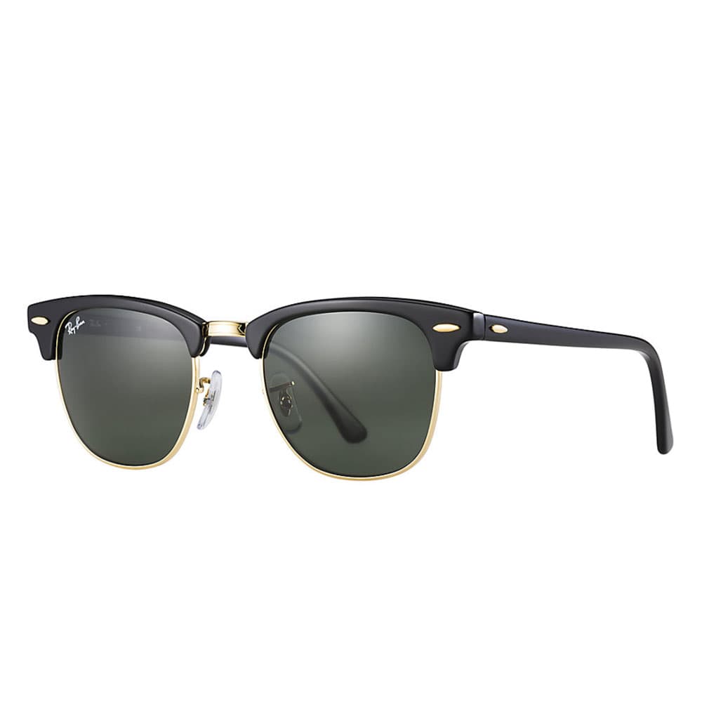 Product gallery image number 1 for product Clubmaster Classic - Black Frame - Green Classic G-15 Lens