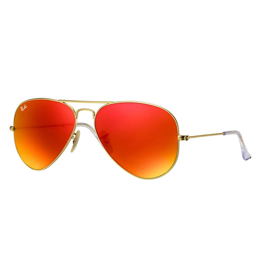 Product gallery image number 1 for product Aviator Flash - Gold Frame - Orange Flash Lens
