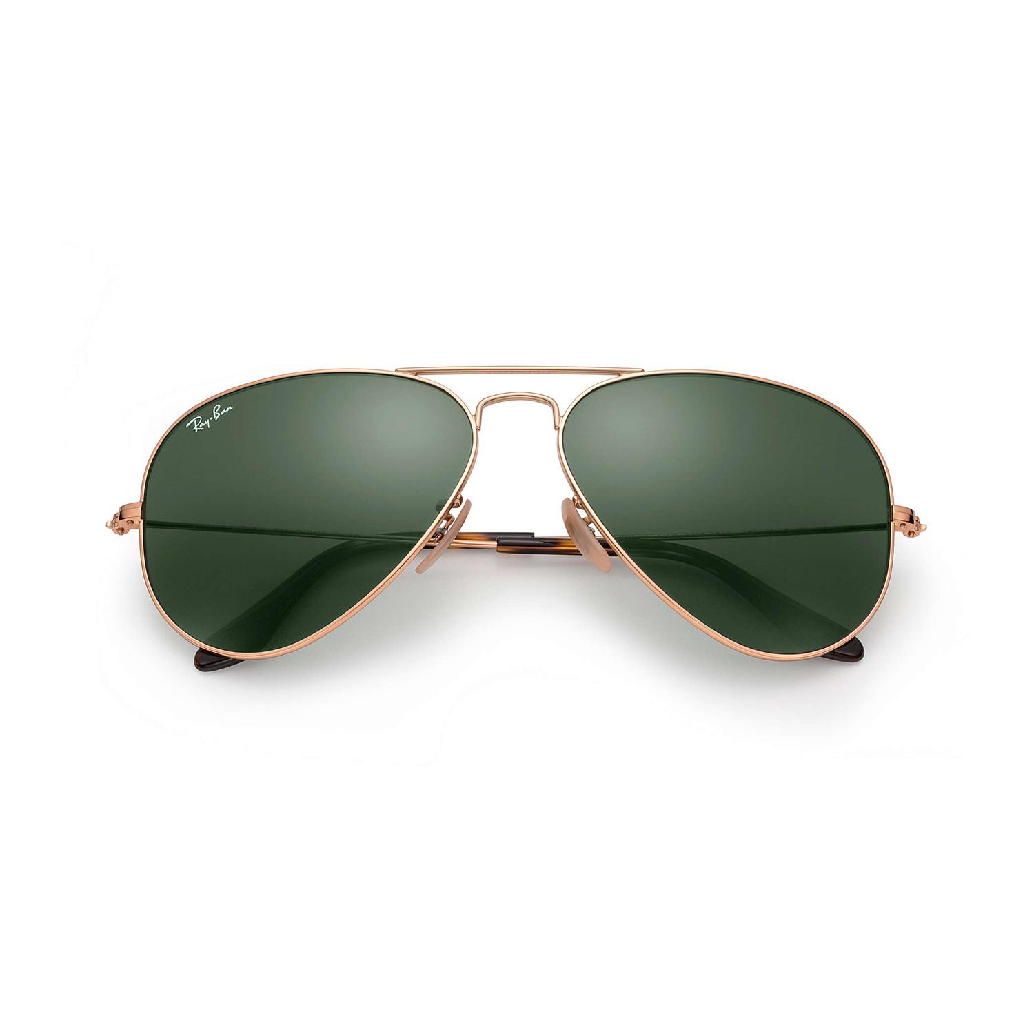 Product gallery image number 2 for product Aviator - Gold Frame - Dark Green Lens