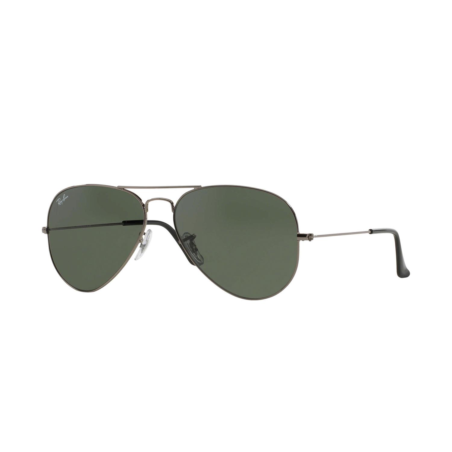 Product gallery image number 1 for product Aviator Classic - Gunmetal Frame - Green Classic G-15 Lens