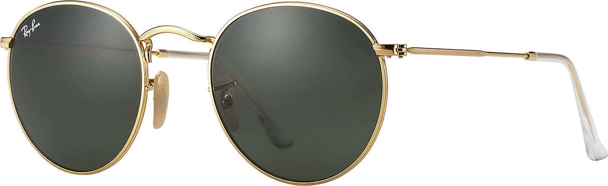 Product gallery image number 1 for product Round Metal - Gold Frame - Green Classic G-15 Lens