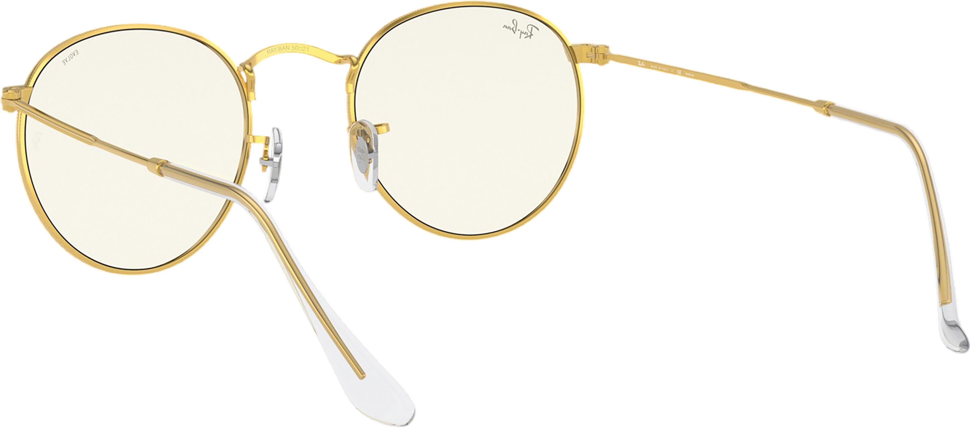 Product image for Round Sunglasses - Polished Gold - Clear Lens - Men's