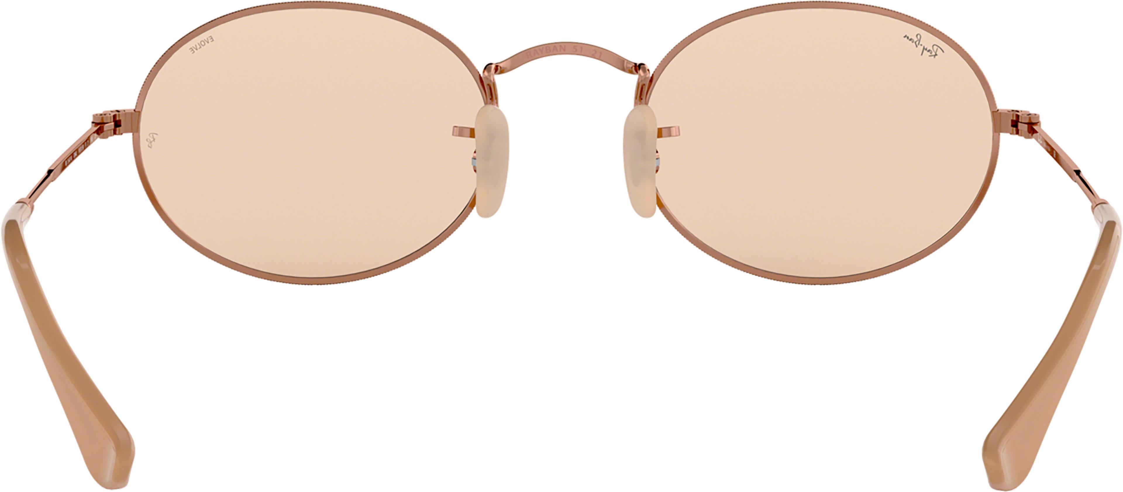 Product gallery image number 3 for product Oval Sunglasses - Polished Copper - Evolve Light Brown Lens - Unisex