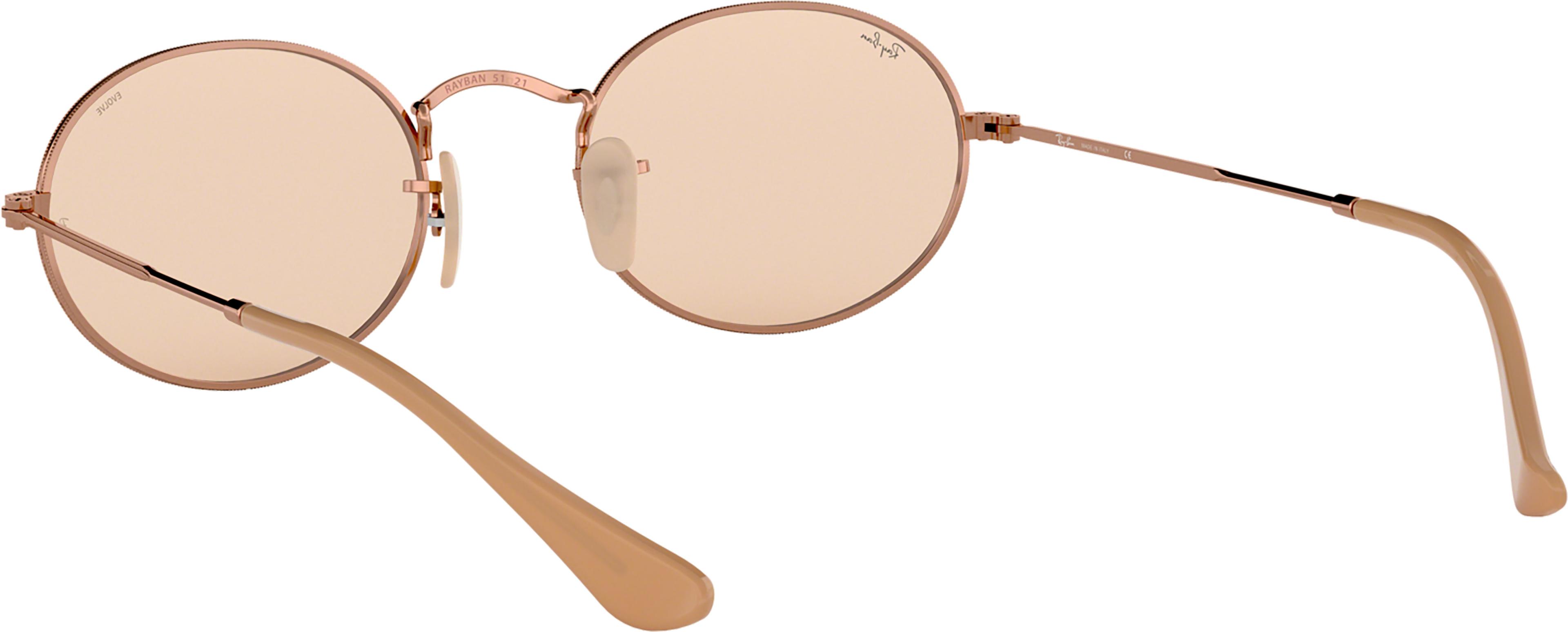 Product gallery image number 2 for product Oval Sunglasses - Polished Copper - Evolve Light Brown Lens - Unisex