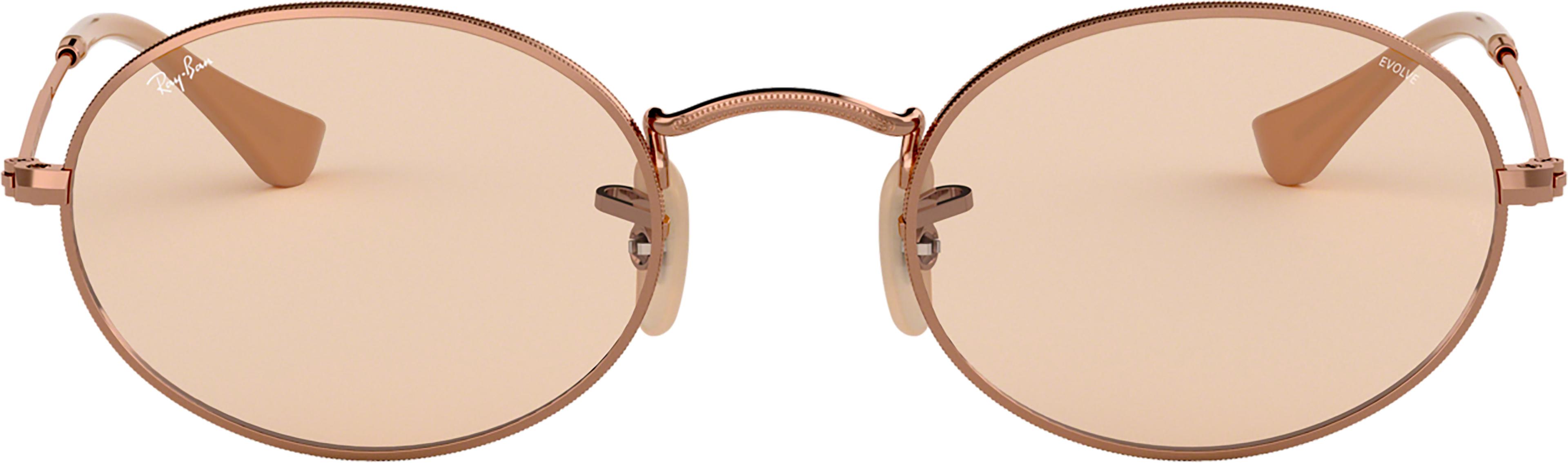 Product gallery image number 4 for product Oval Sunglasses - Polished Copper - Evolve Light Brown Lens - Unisex