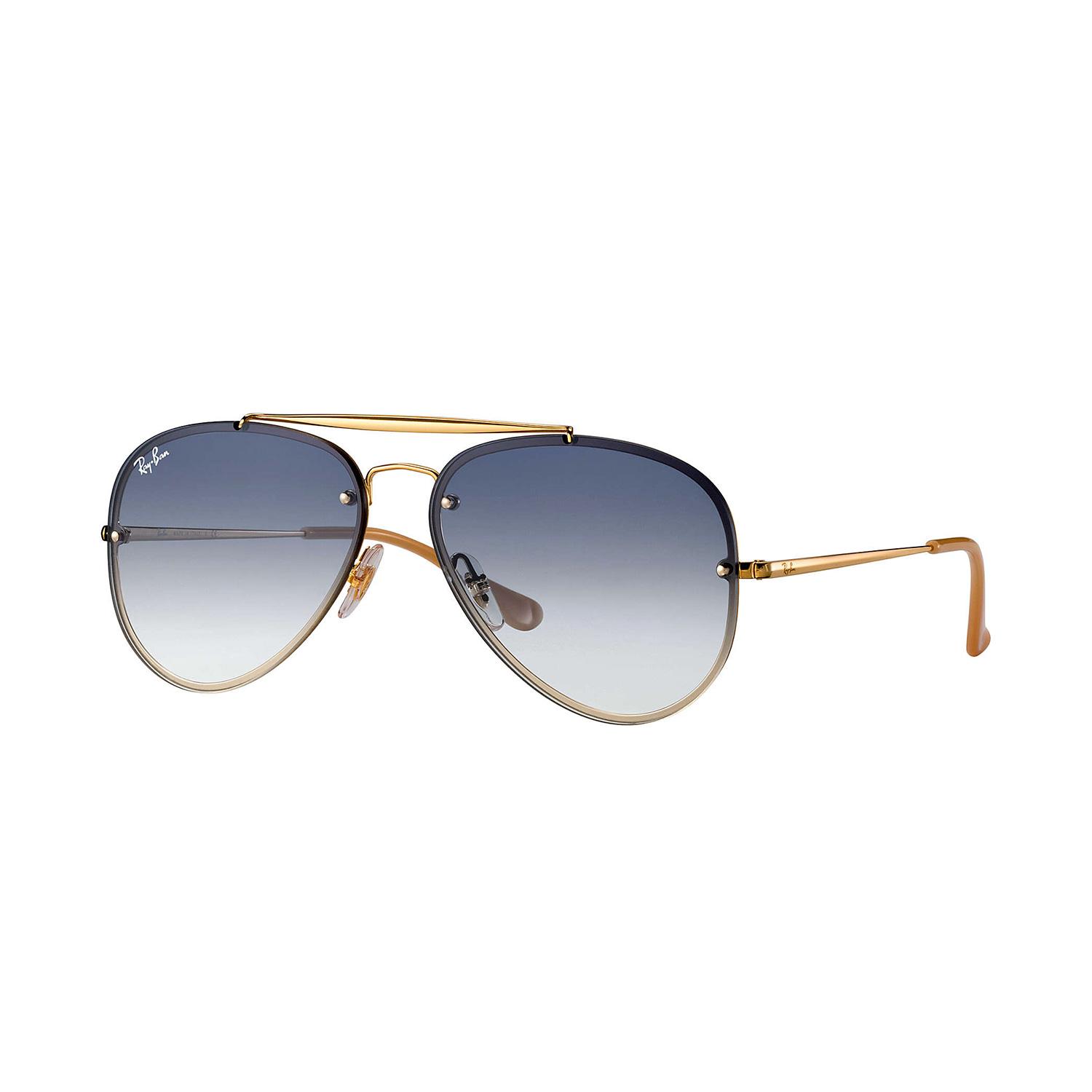 Product gallery image number 1 for product Blaze Aviator - Gold Frame - Light Blue Gradient Lens