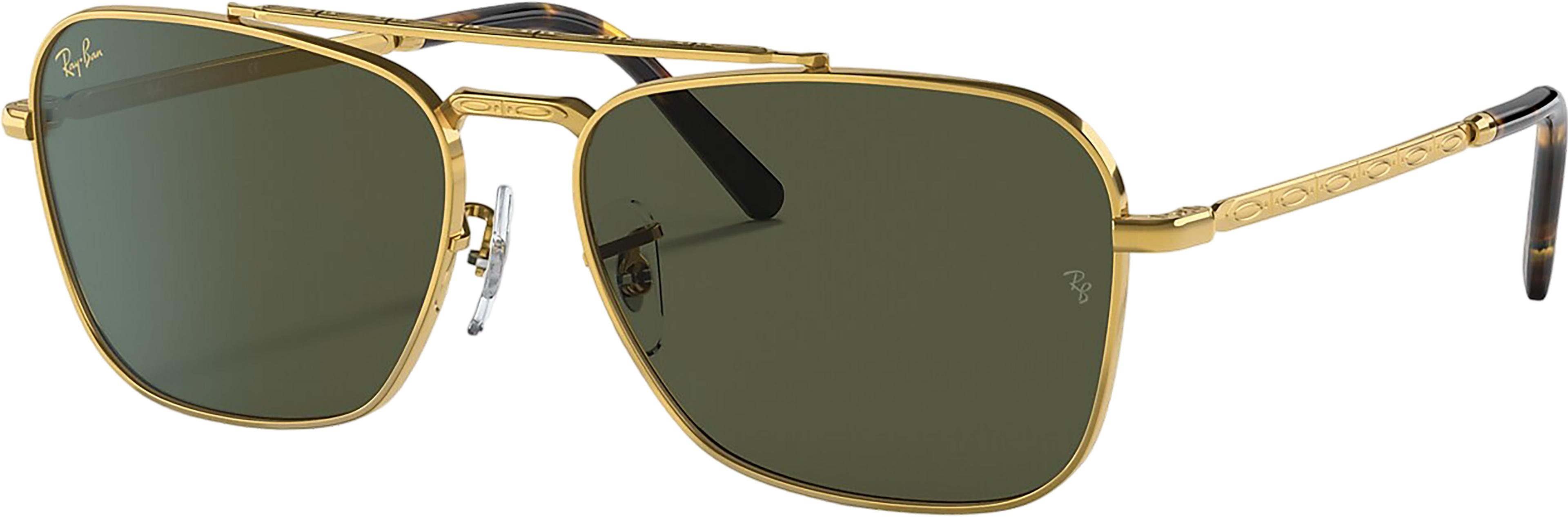 Product image for New Caravan Sunglasses - Polished Gold - Green Lens - Unisex