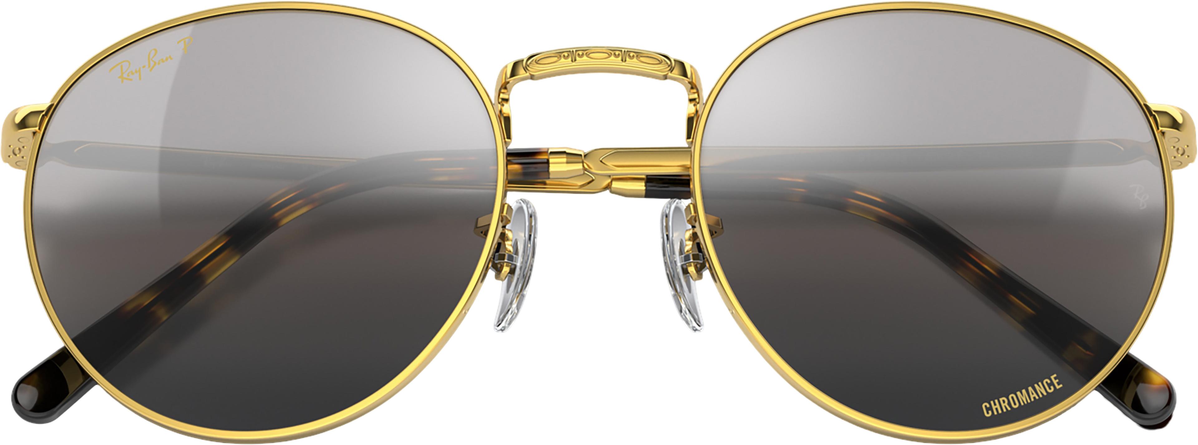 Numéro de l'image de la galerie de produits 4 pour le produit Lunettes de soleil New Round - Polished Gold - Verres Silver/Grey Polarized+ - Unisexe