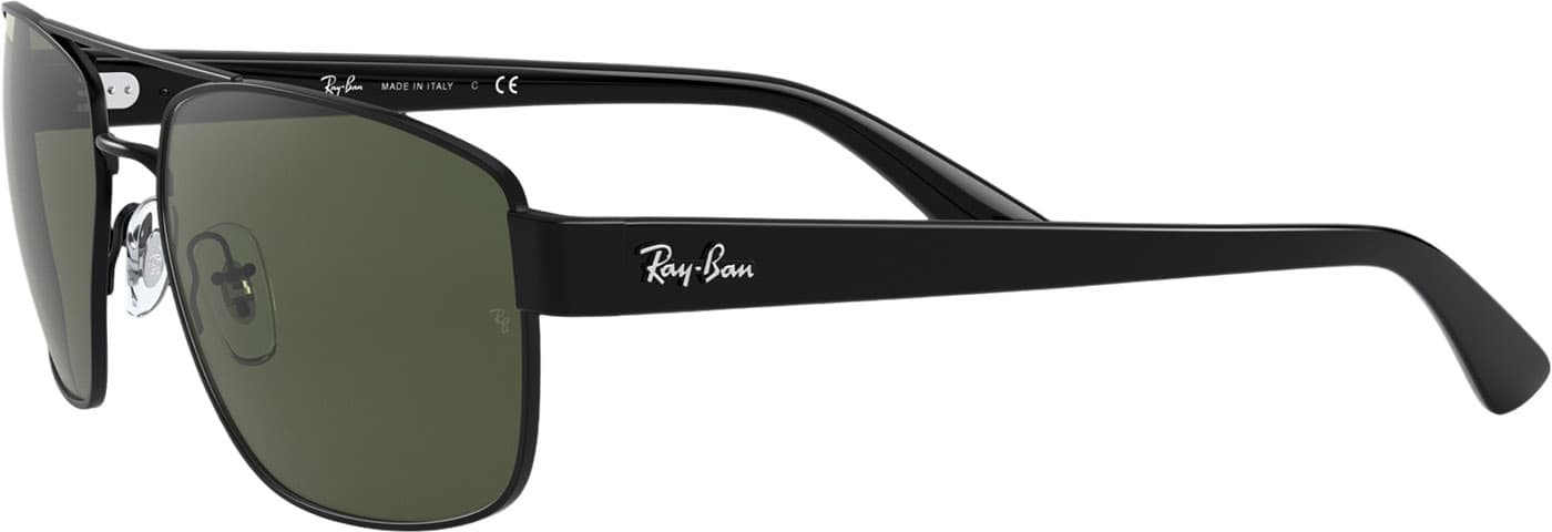 Product gallery image number 5 for product RB3663 Sunglasses - Polished Black - G-15 Green Lens - Unisex