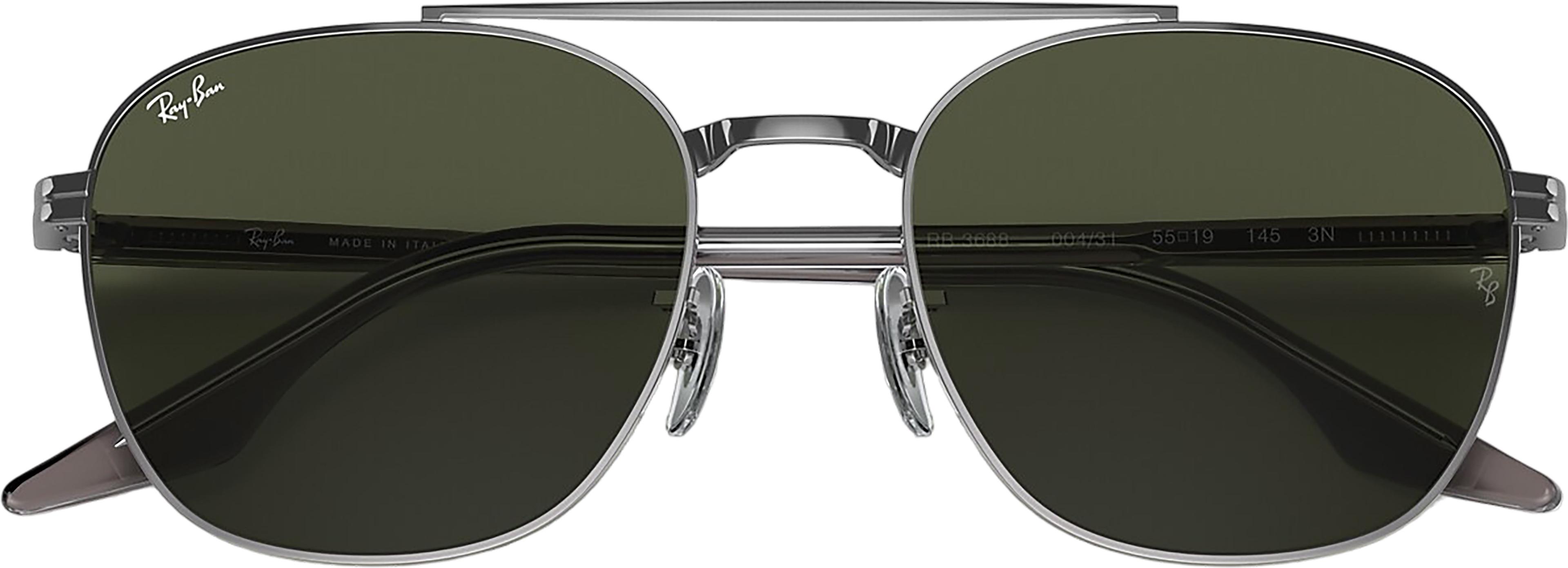 Product gallery image number 2 for product RB3688 Sunglasses - Polished Gunmetal - Green Lens - Unisex