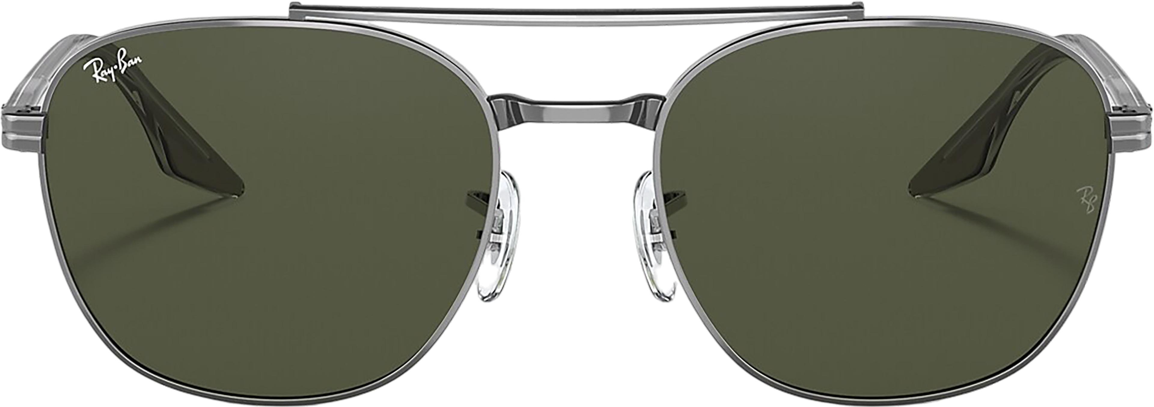 Product gallery image number 5 for product RB3688 Sunglasses - Polished Gunmetal - Green Lens - Unisex