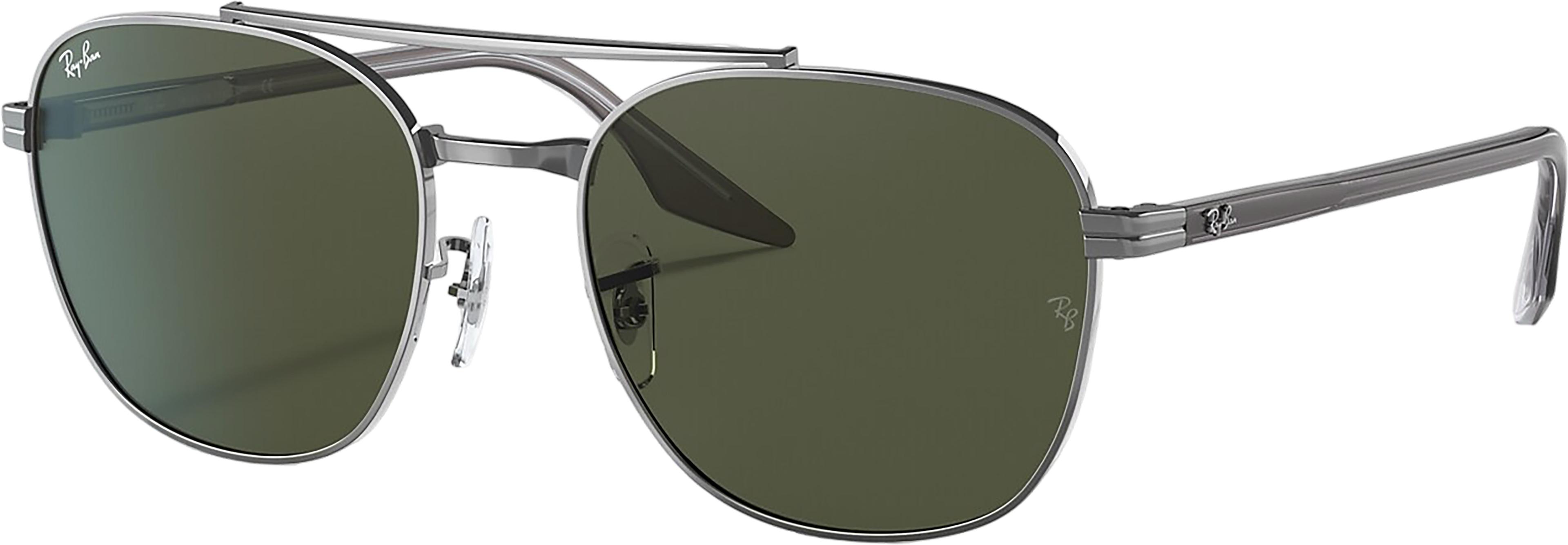 Product image for RB3688 Sunglasses - Polished Gunmetal - Green Lens - Unisex