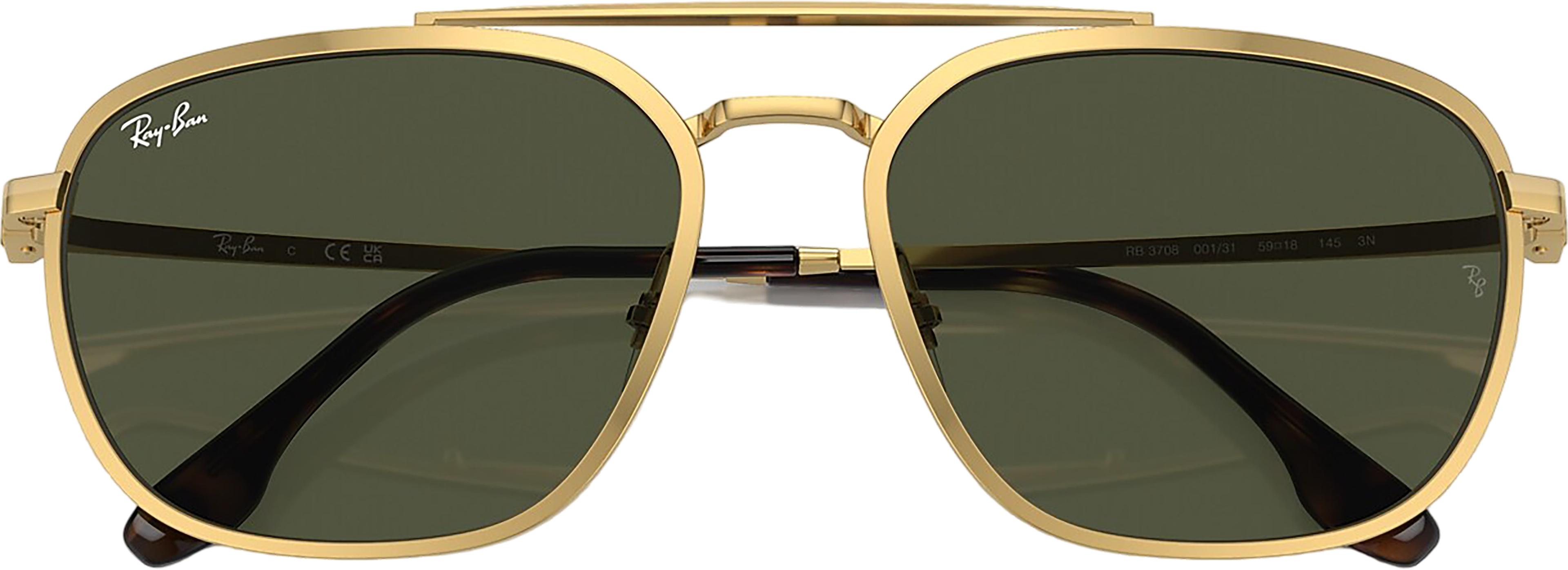 Product gallery image number 4 for product RB3708 Sunglasses - Polished Arista Gold - Green Lens - Men's