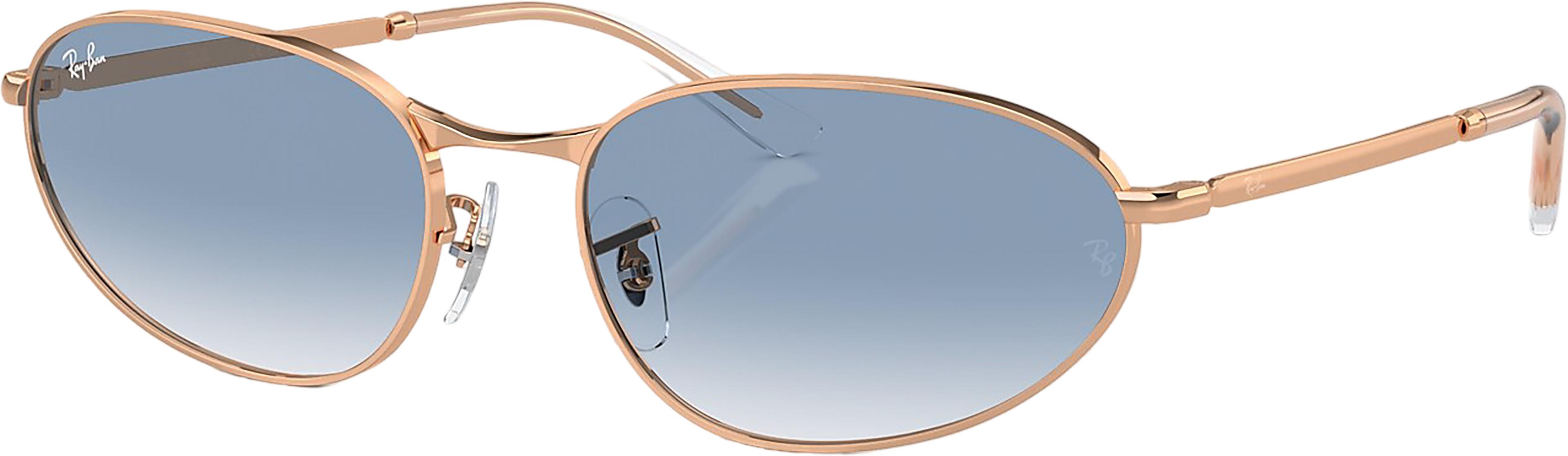 Product image for RB3734 Sunglasses - Polished Rose Gold - Clear and Blue Lens - Unisex