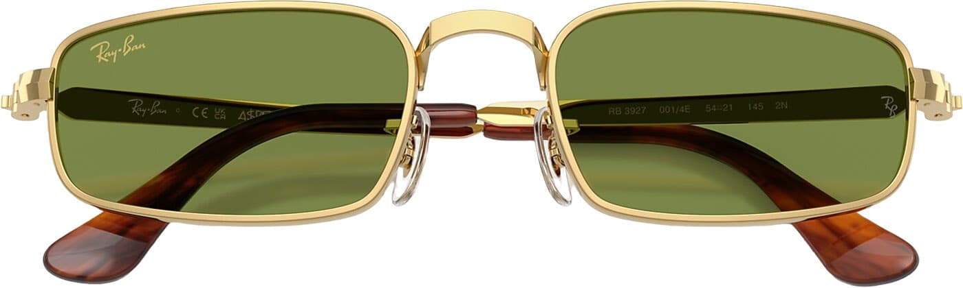 Product gallery image number 4 for product RB3927 By A$AP Rocky Sunglasses - Polished Arista Gold - Green Lens - Unisex