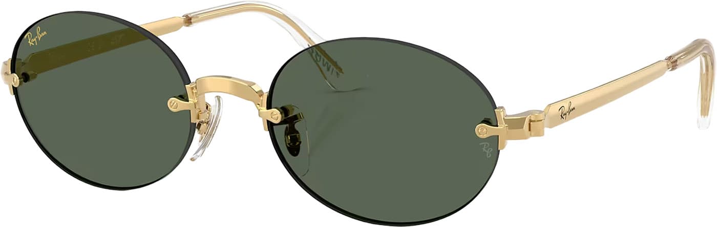 Product image for RB3929 By A$AP Rocky Sunglasses - Polished Arista Gold - Dark Green Lens - Unisex