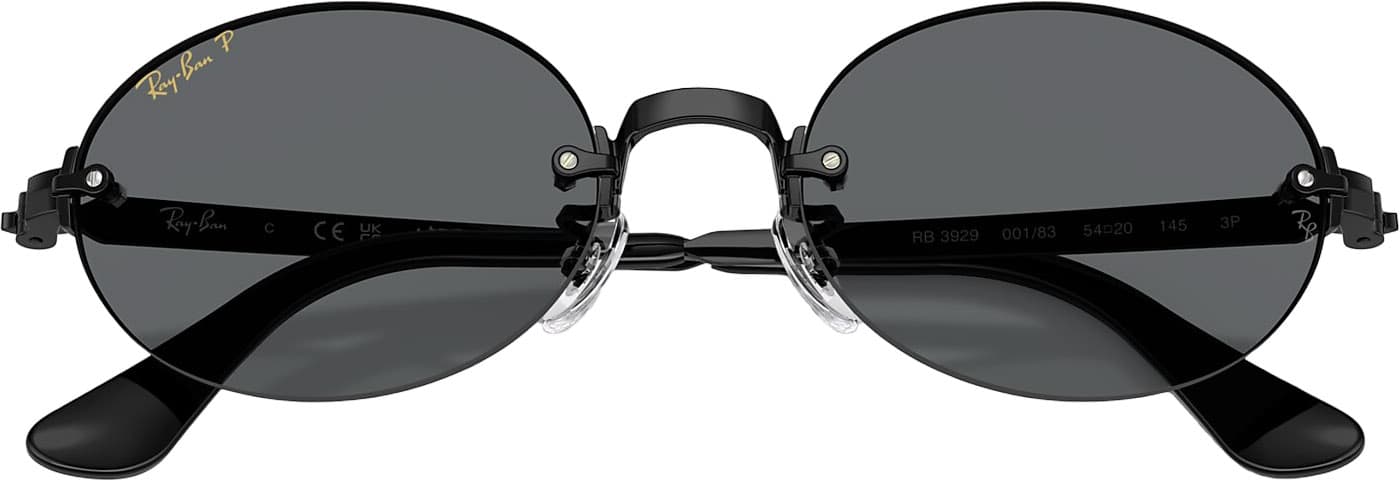 Product gallery image number 5 for product RB3929 By A$AP Rocky Sunglasses - Polished Black - Dark Grey Polarized Lens - Unisex