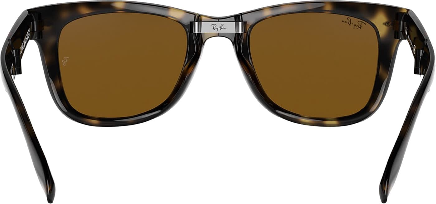 Product gallery image number 3 for product Wayfarer Folding Classic Sunglasses - Polished Light Havana - B-15 Brown Lens - Unisex