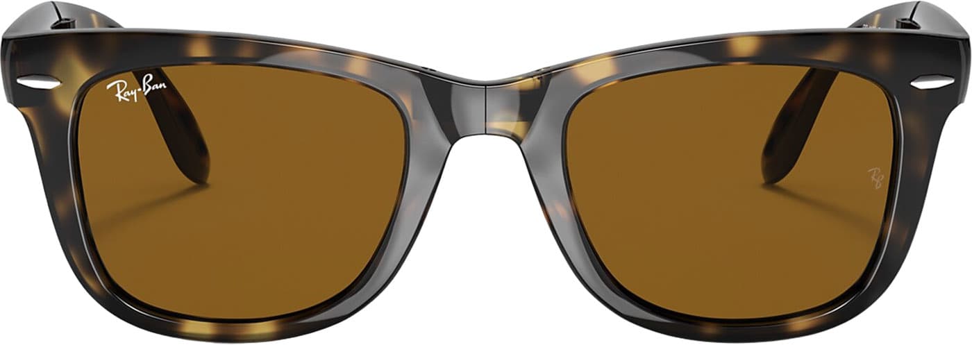 Product gallery image number 6 for product Wayfarer Folding Classic Sunglasses - Polished Light Havana - B-15 Brown Lens - Unisex
