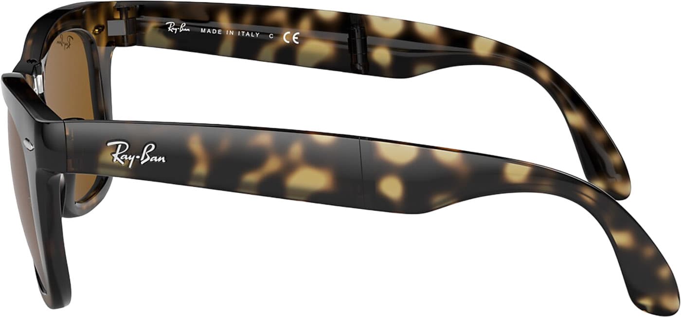 Product gallery image number 8 for product Wayfarer Folding Classic Sunglasses - Polished Light Havana - B-15 Brown Lens - Unisex