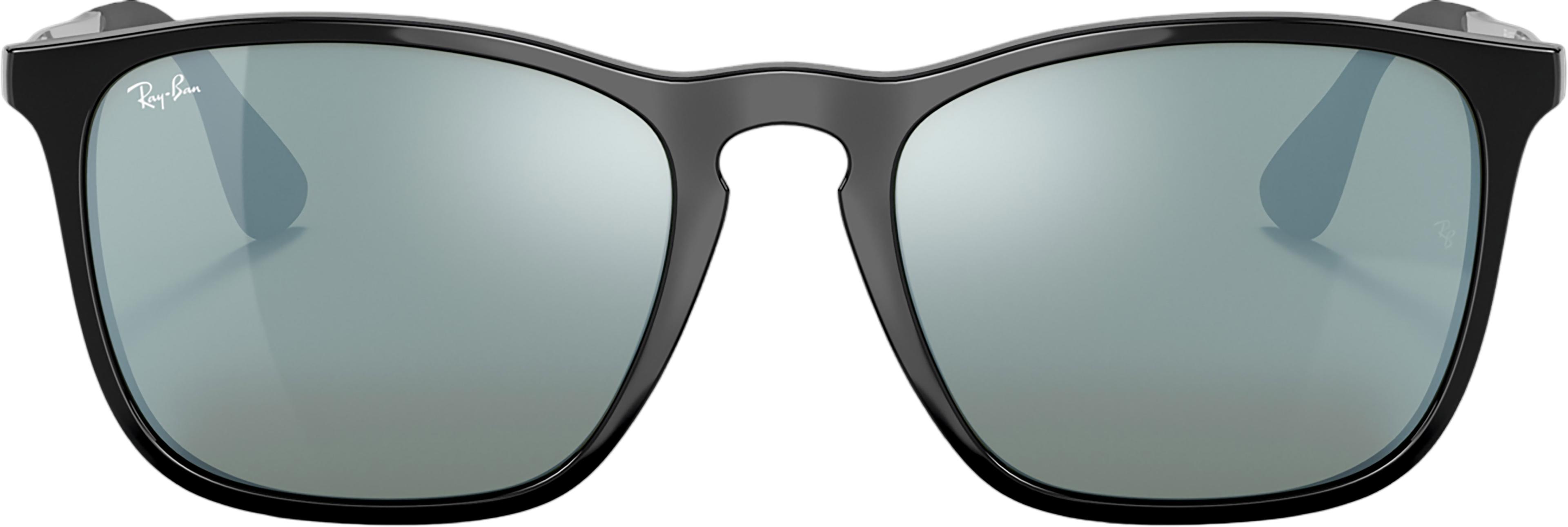 Product gallery image number 4 for product Chris Sunglasses - Polished Black - Silver Mirror Lens - Men's