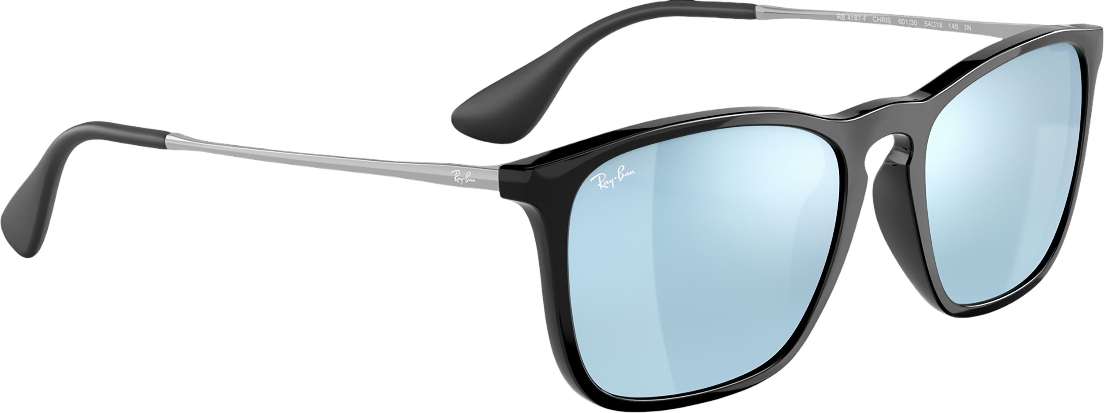 Product gallery image number 6 for product Chris Sunglasses - Polished Black - Silver Mirror Lens - Men's