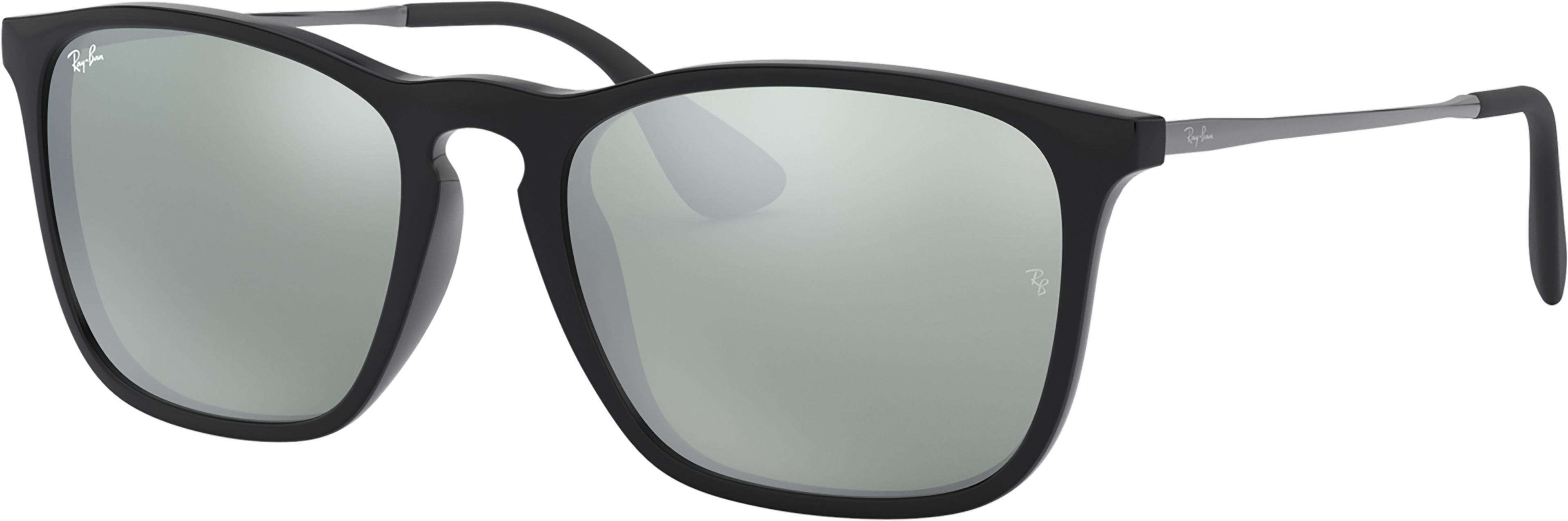 Product image for Chris Sunglasses - Polished Black - Silver Mirror Lens - Men's