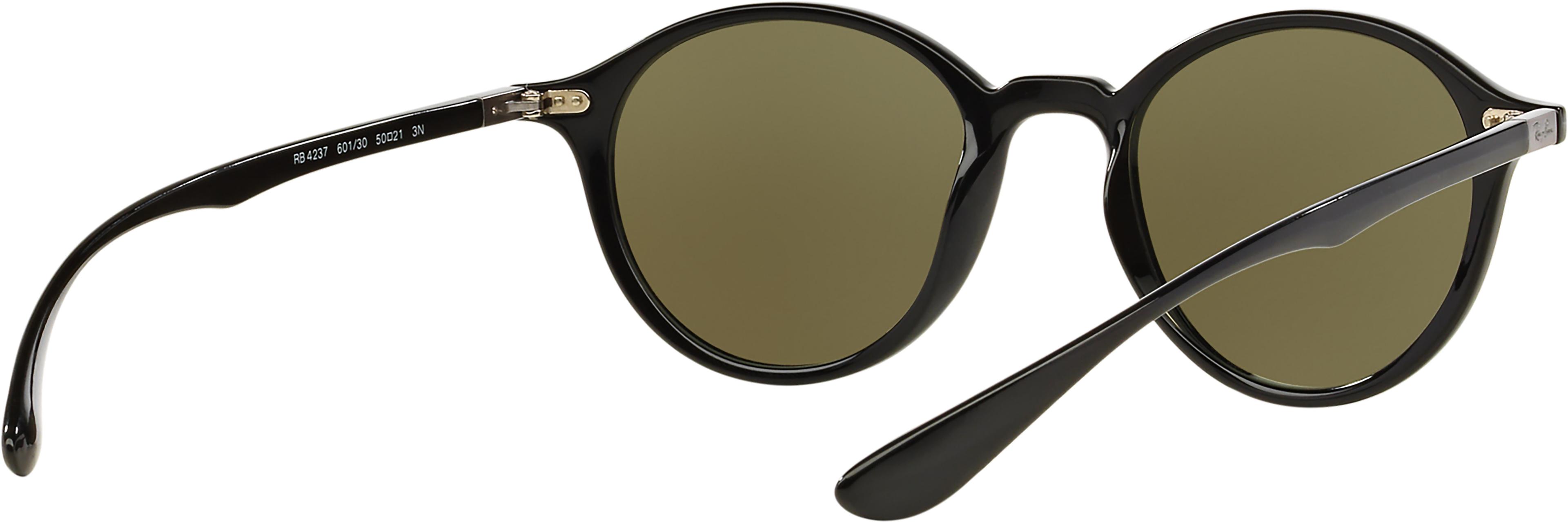 Product gallery image number 2 for product RB4237 Round Liteforce Sunglasses - Polished Black - Silver Flash Lens - Unisex