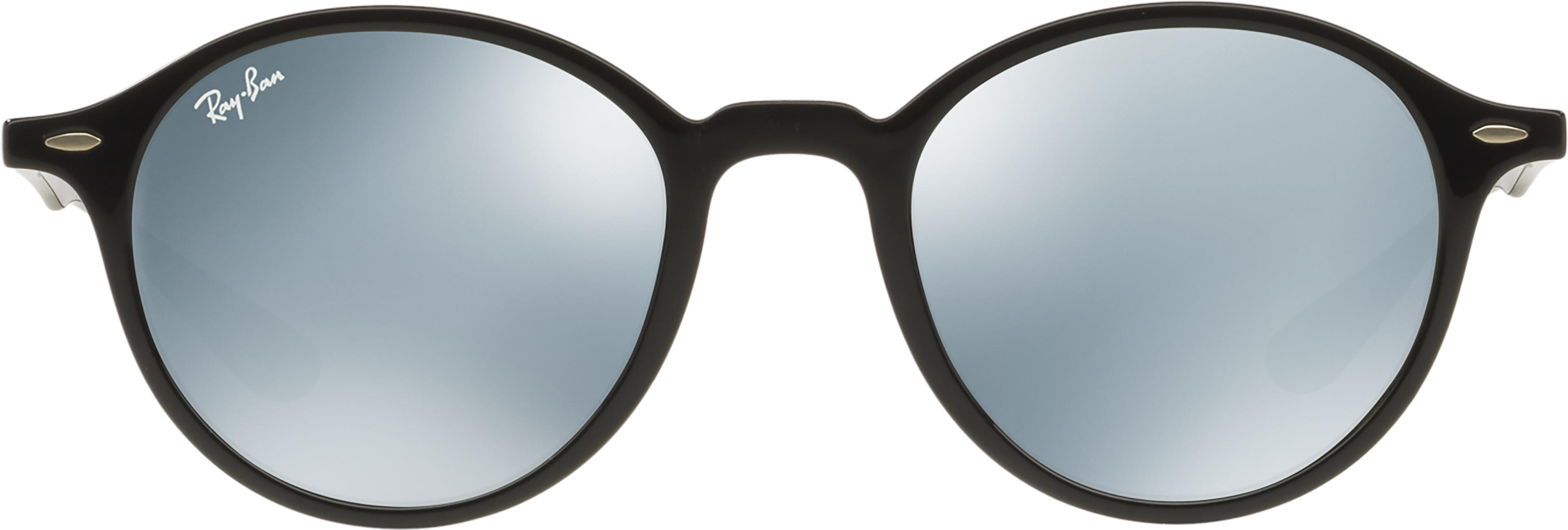 Product gallery image number 4 for product RB4237 Round Liteforce Sunglasses - Polished Black - Silver Flash Lens - Unisex