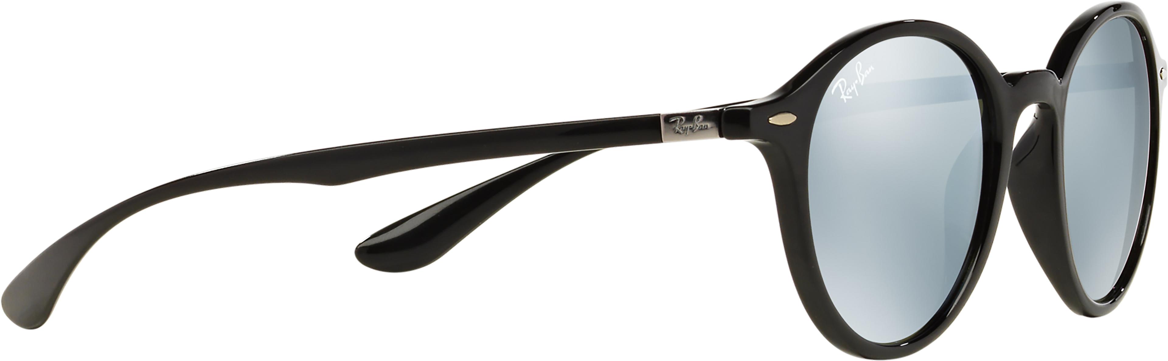 Product gallery image number 6 for product RB4237 Round Liteforce Sunglasses - Polished Black - Silver Flash Lens - Unisex