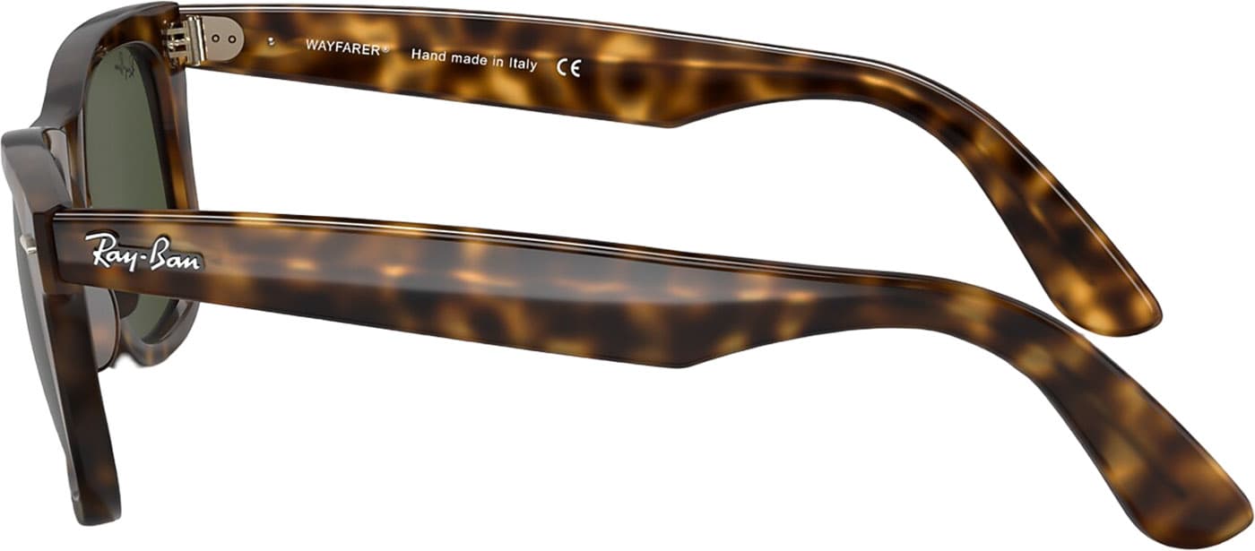 Product gallery image number 5 for product Wayfarer Ease Sunglasses - Polished Light Havana - G-15 Green Lens - Unisex