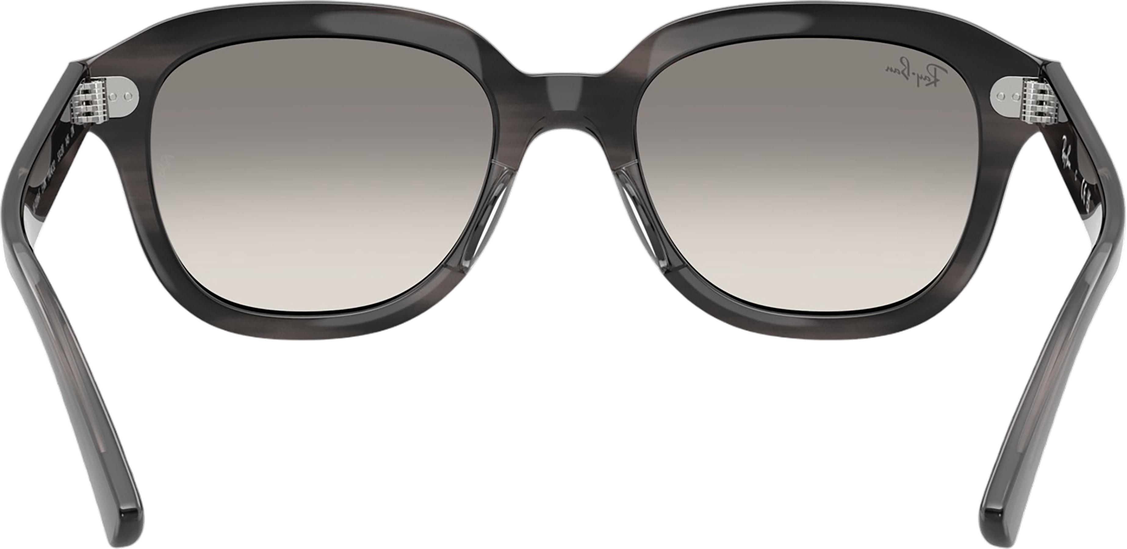 Product gallery image number 2 for product RB4398F Erik Sunglasses - Polished Striped Grey - Clear Gradient Grey Lens - Unisex
