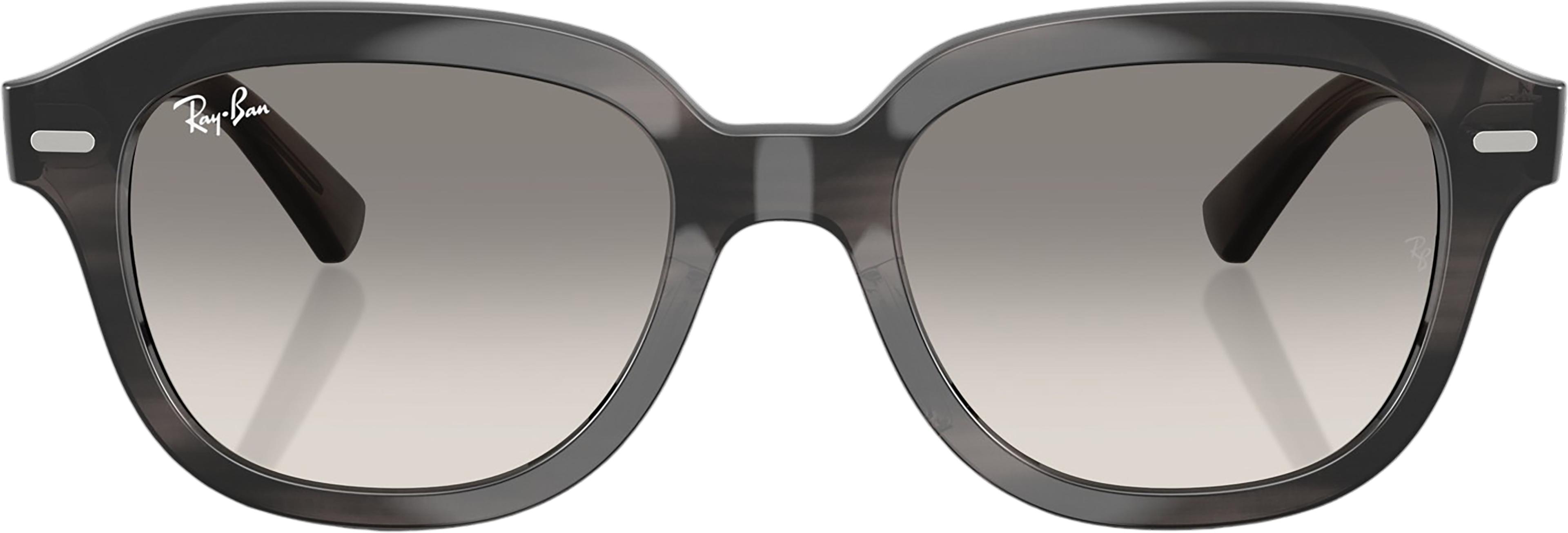 Product gallery image number 3 for product RB4398F Erik Sunglasses - Polished Striped Grey - Clear Gradient Grey Lens - Unisex