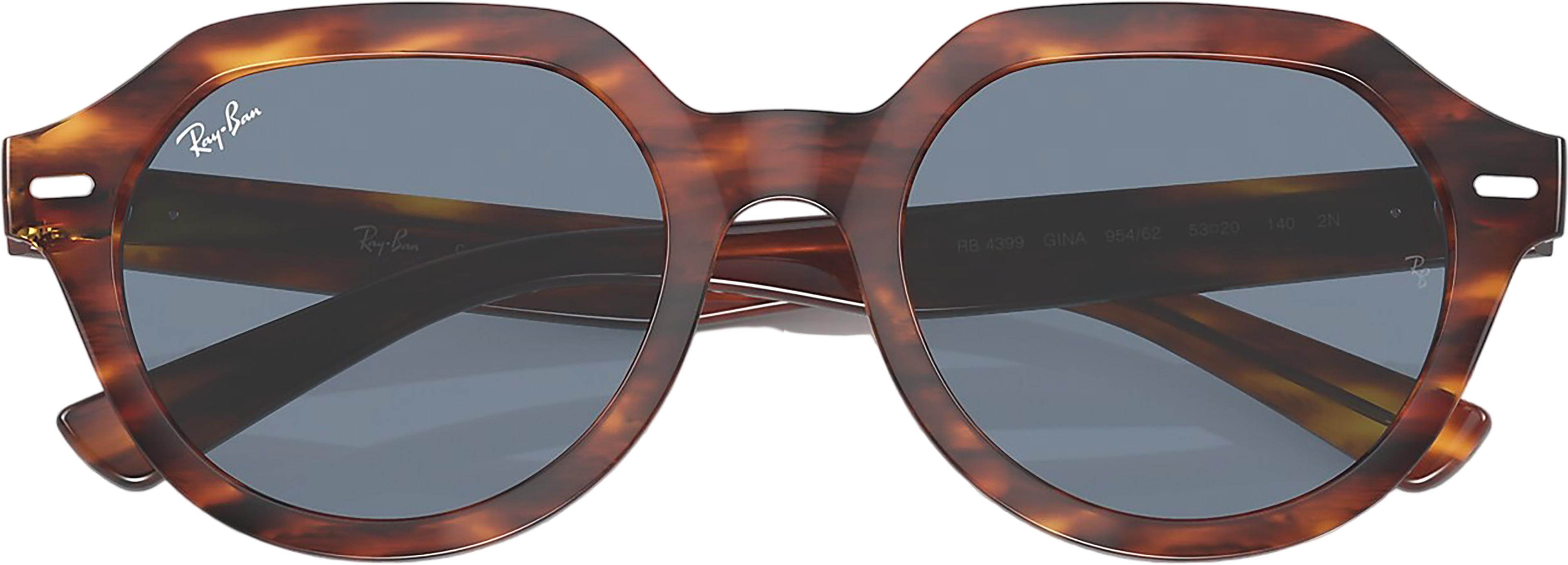 Product gallery image number 3 for product RB4399 Gina Sunglasses - Polished Striped Havana - Blue Lens - Unisex