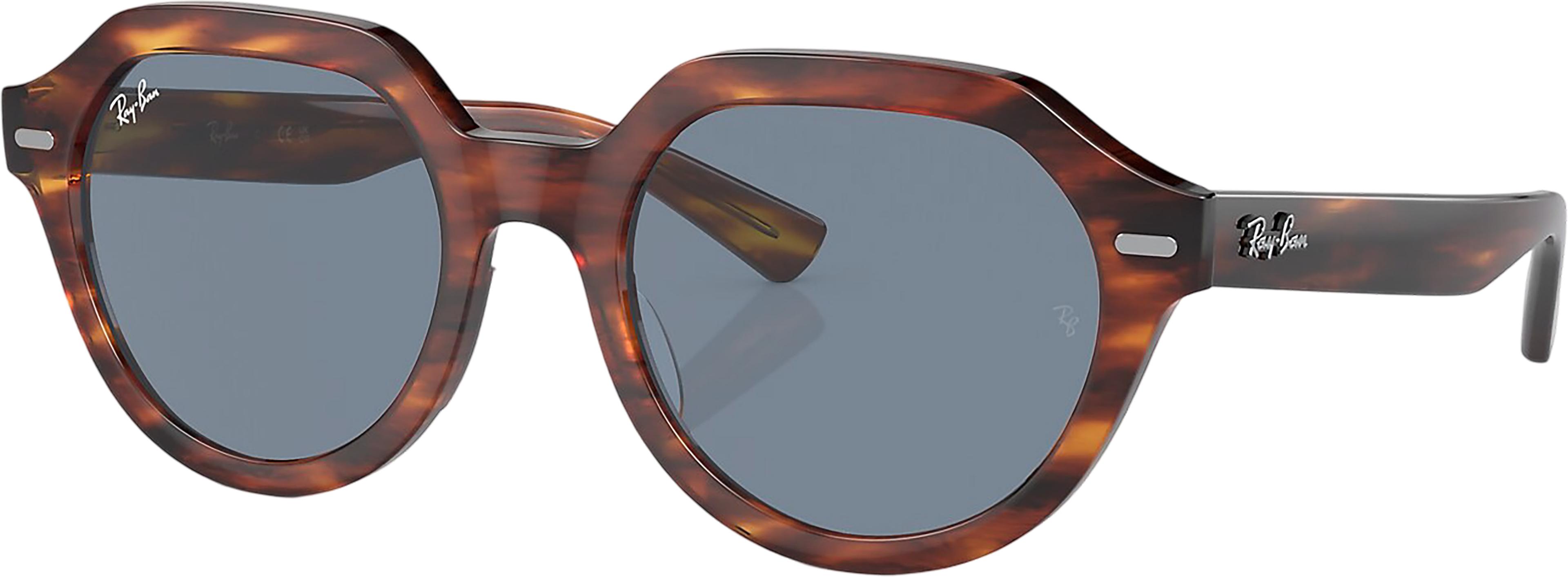 Product image for RB4399 Gina Sunglasses - Polished Striped Havana - Blue Lens - Unisex