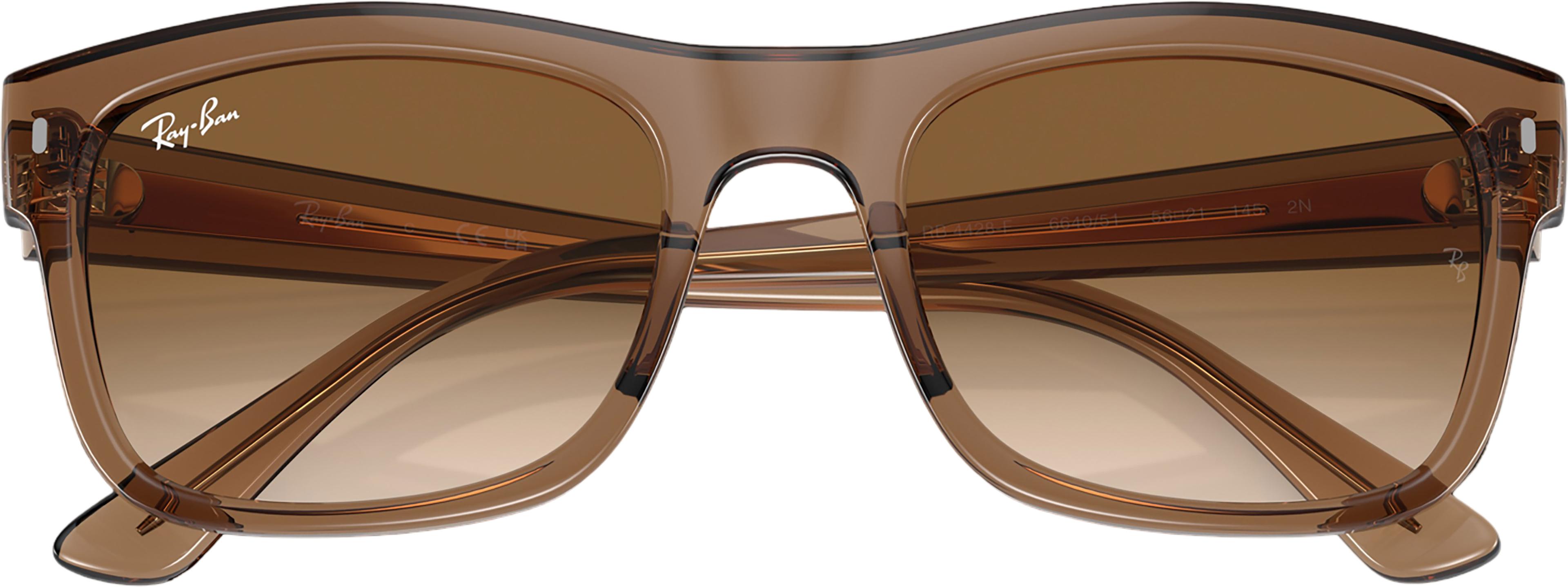 Product gallery image number 4 for product RB4428 Sunglasses - Polished Transparent Light Brown - Clear/Brown Lens - Unisex