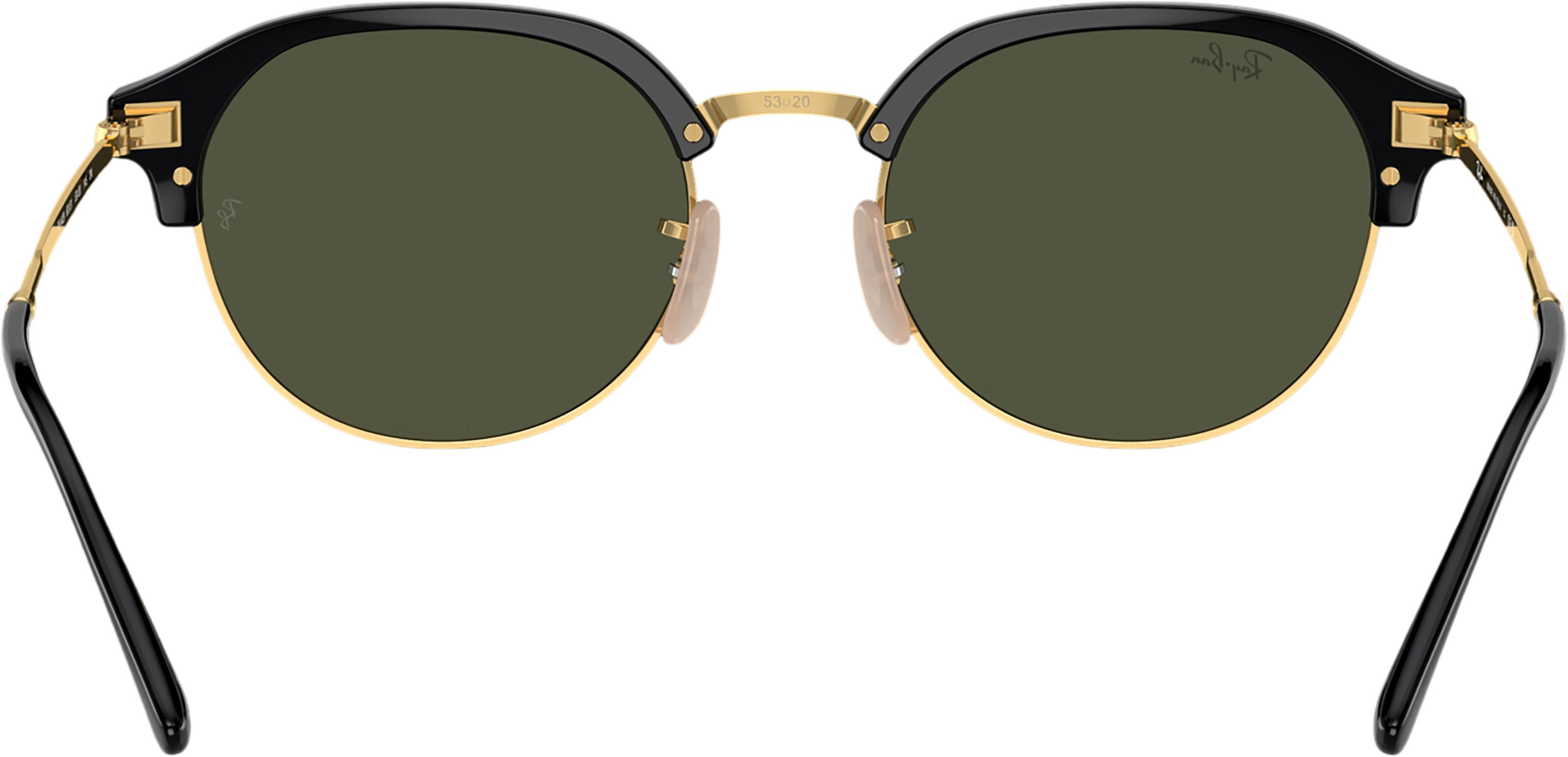 Product gallery image number 6 for product RB4429 Sunglasses - Polished Black On Gold - Green Lens - Unisex