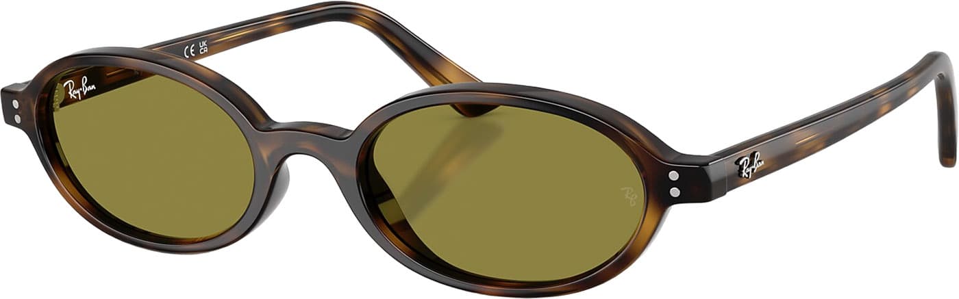 Product image for RB4472 Khal Bio-Based Sunglasses - Polished Havana - Green Lens - Unisex