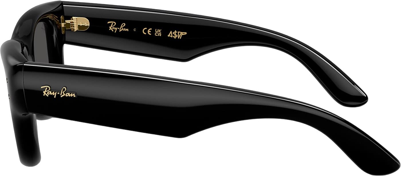 Product gallery image number 6 for product Wayfarer Puffer Sunglasses - Polished Black - Ultra Black Lens - Unisex