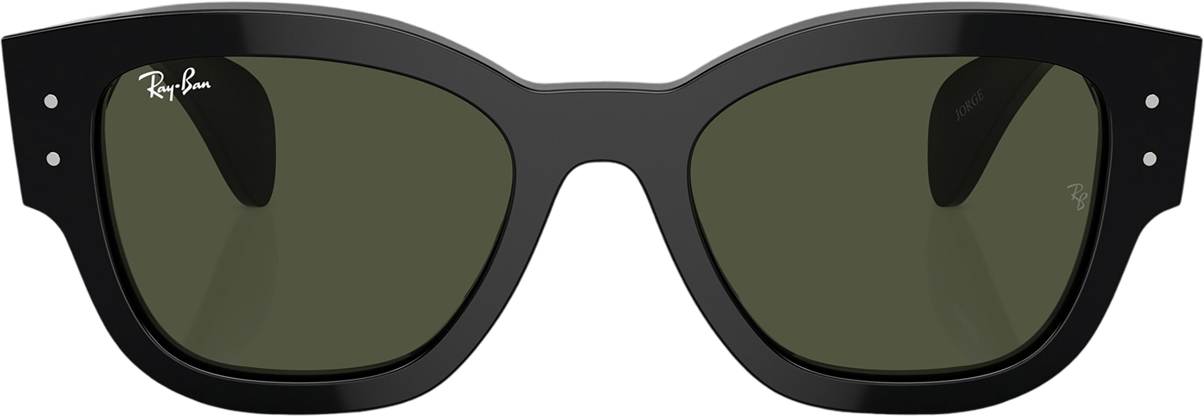 Product gallery image number 4 for product Jorge Sunglasses - Polished Black - Green Lens